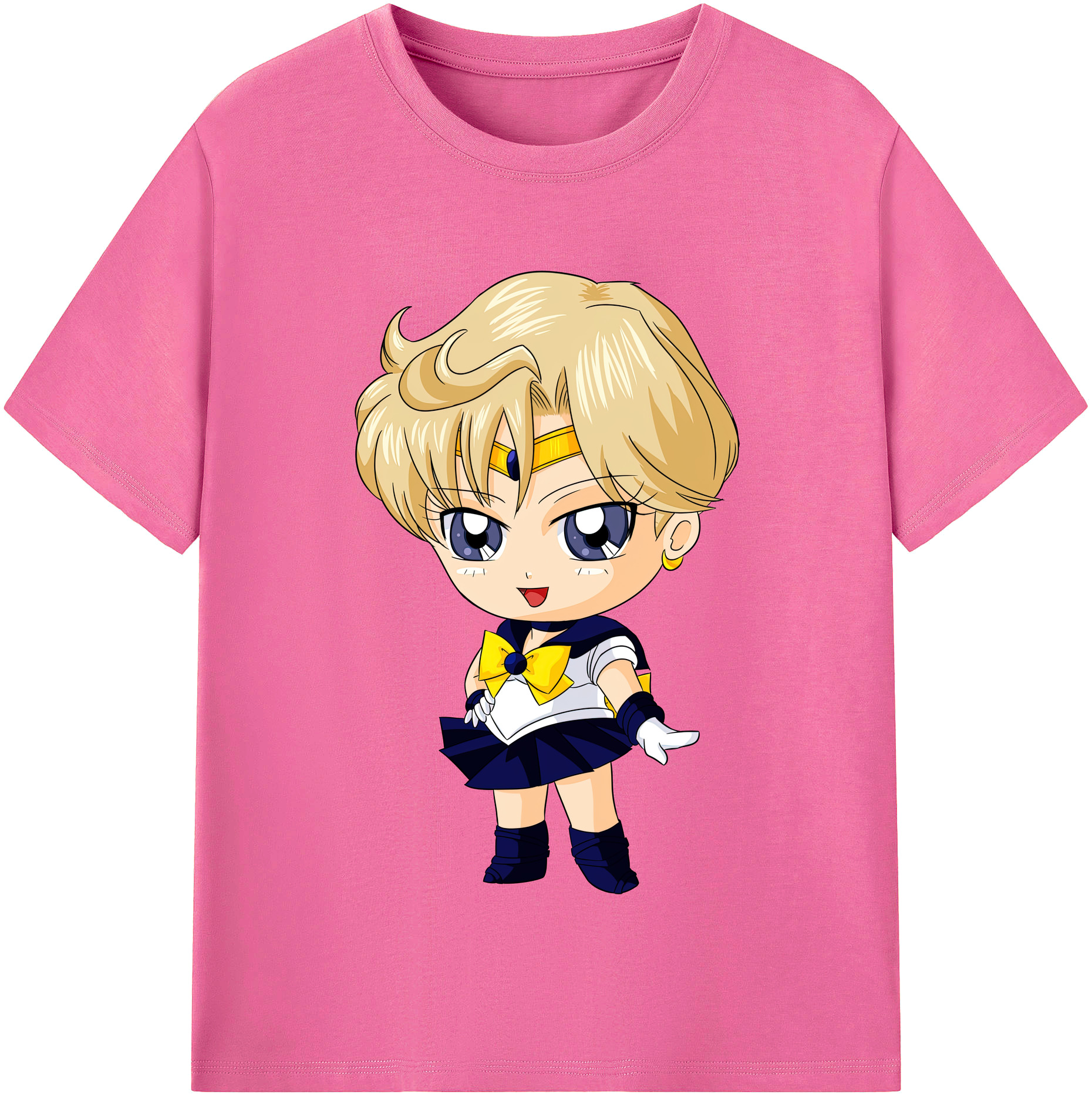 （画像用） 美少女戦士セーラームーン 天王はるか Sailor Moon Tenoh Haruka レディースカジュアルプリントTシャツ（綿100％）